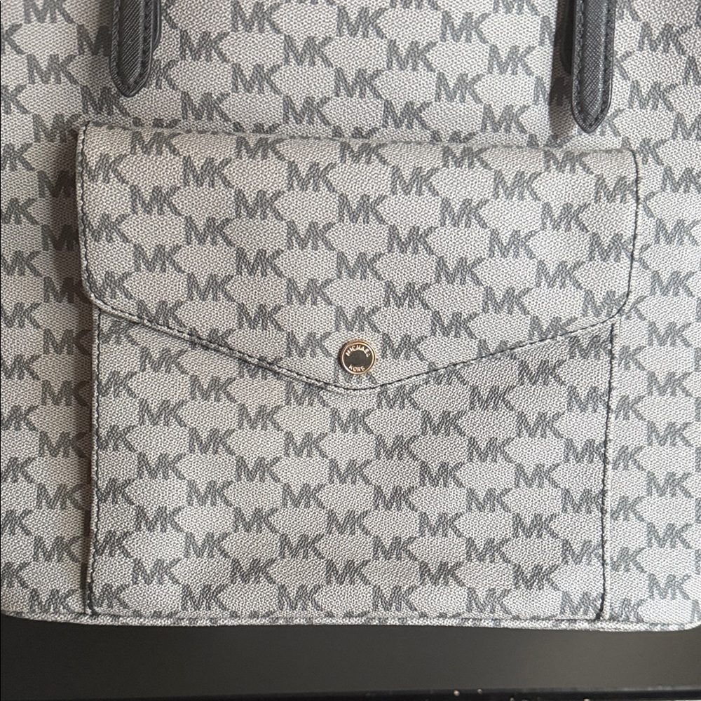 Michael Kors Black and Gray Logo Tote - Picture 2 of 9